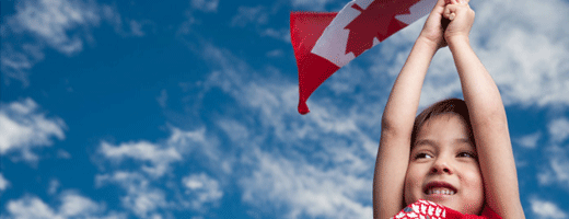 New to Canada Mortgages New to Canada child holding national flag